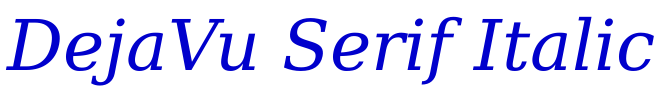 DejaVu Serif Italic font